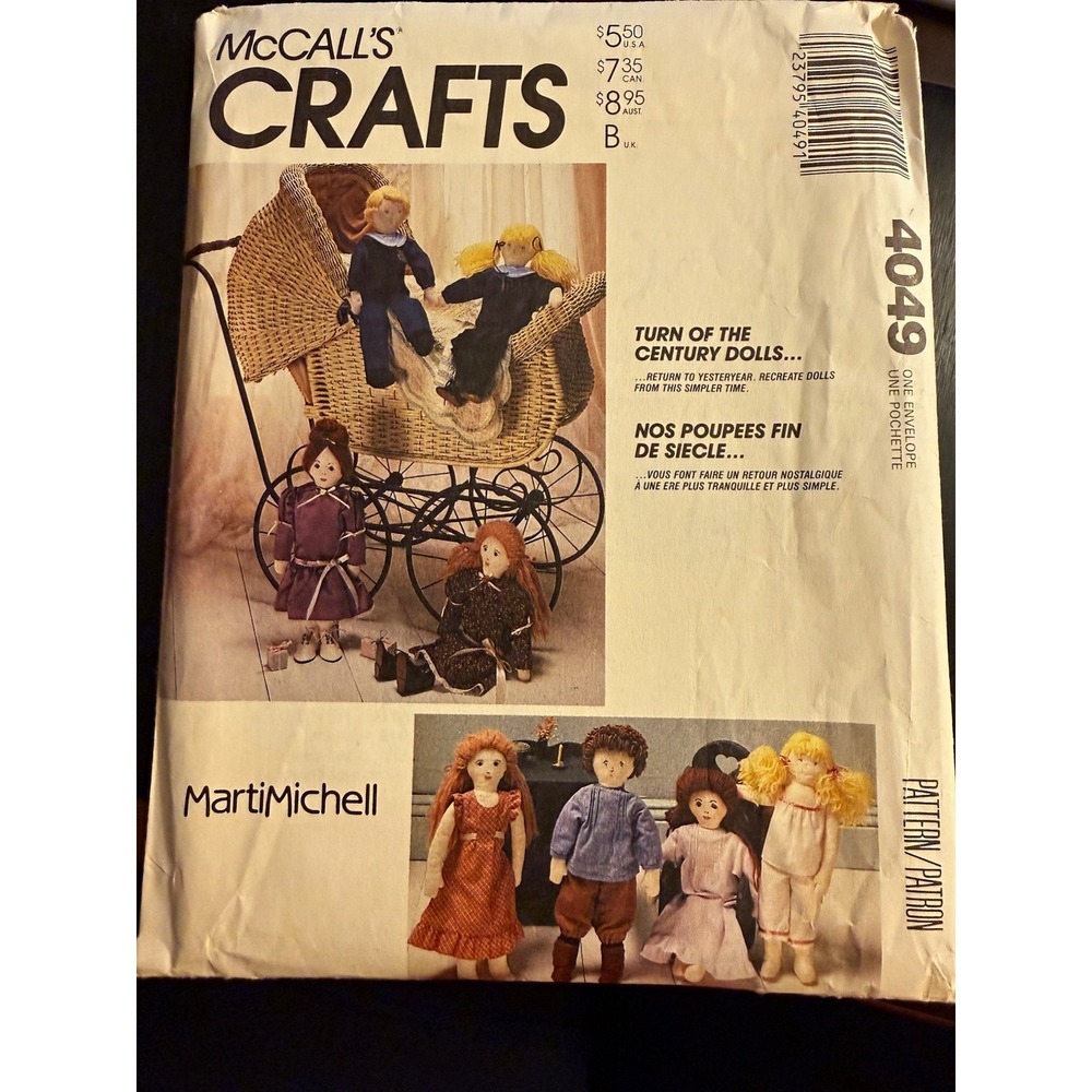 McCall's Crafts Pattern 4049 Turn of the Century Dolls